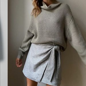 Wilfred wrap front plaid skirt